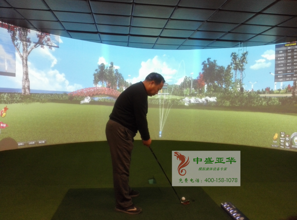 喜報(bào)：山西長治某會所環(huán)屏模擬高爾夫交付使用！